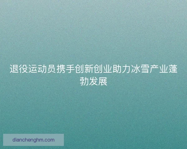 退役运动员携手创新创业助力冰雪产业蓬勃发展